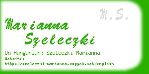 marianna szeleczki business card